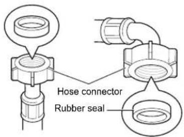Hose connector Rubber seal