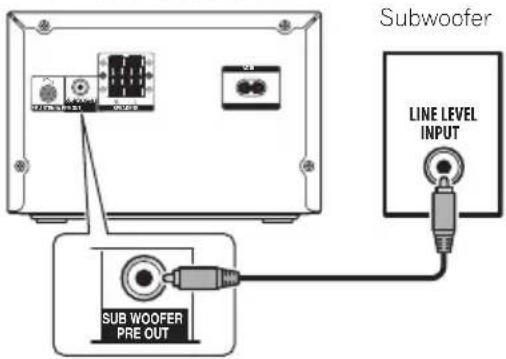 PIONEER X-PM12 - Anschluss des Subwoofers - 1