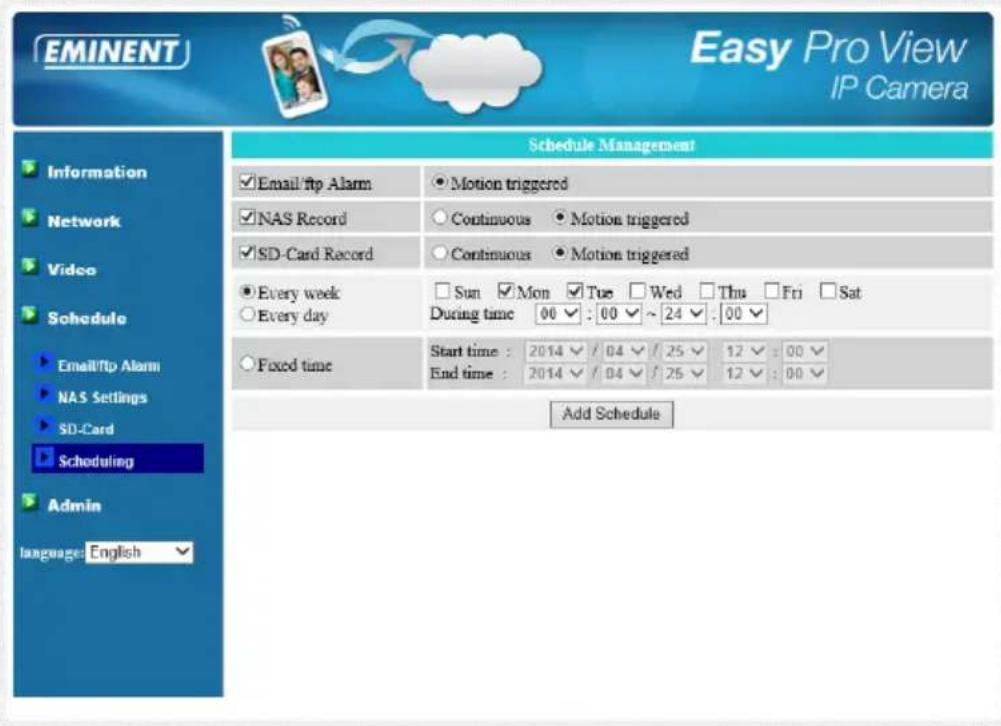 Eminent EM6260 - Réglages carte SD - 2