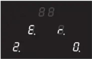 DELONGHI Scultura KBZ 2001 - ERROR CODES ON THE DISPLAYS OF THE COOKING ZONES - 1