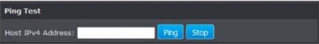 Ping Test Host IPv4 Address: Ping Stop