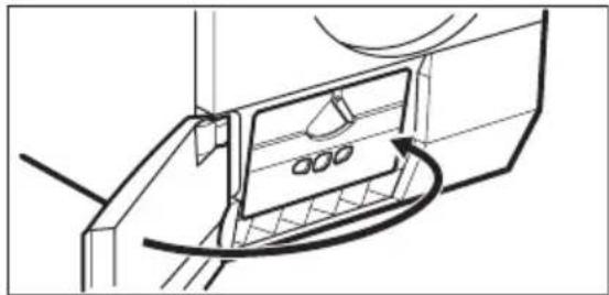 Diagram of a device interior with a panel and cable, no text or symbols present