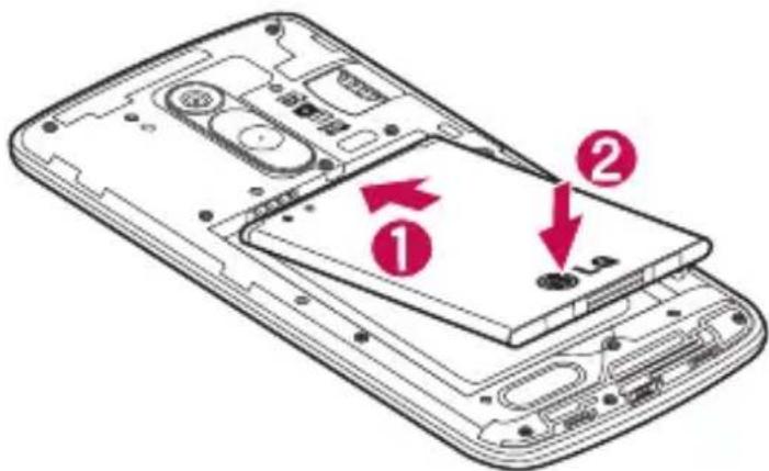Diagram of a smartphone showing two labeled components with arrows indicating assembly or disassembly steps
