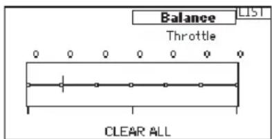Balance LIST Throttle CLEAR ALL