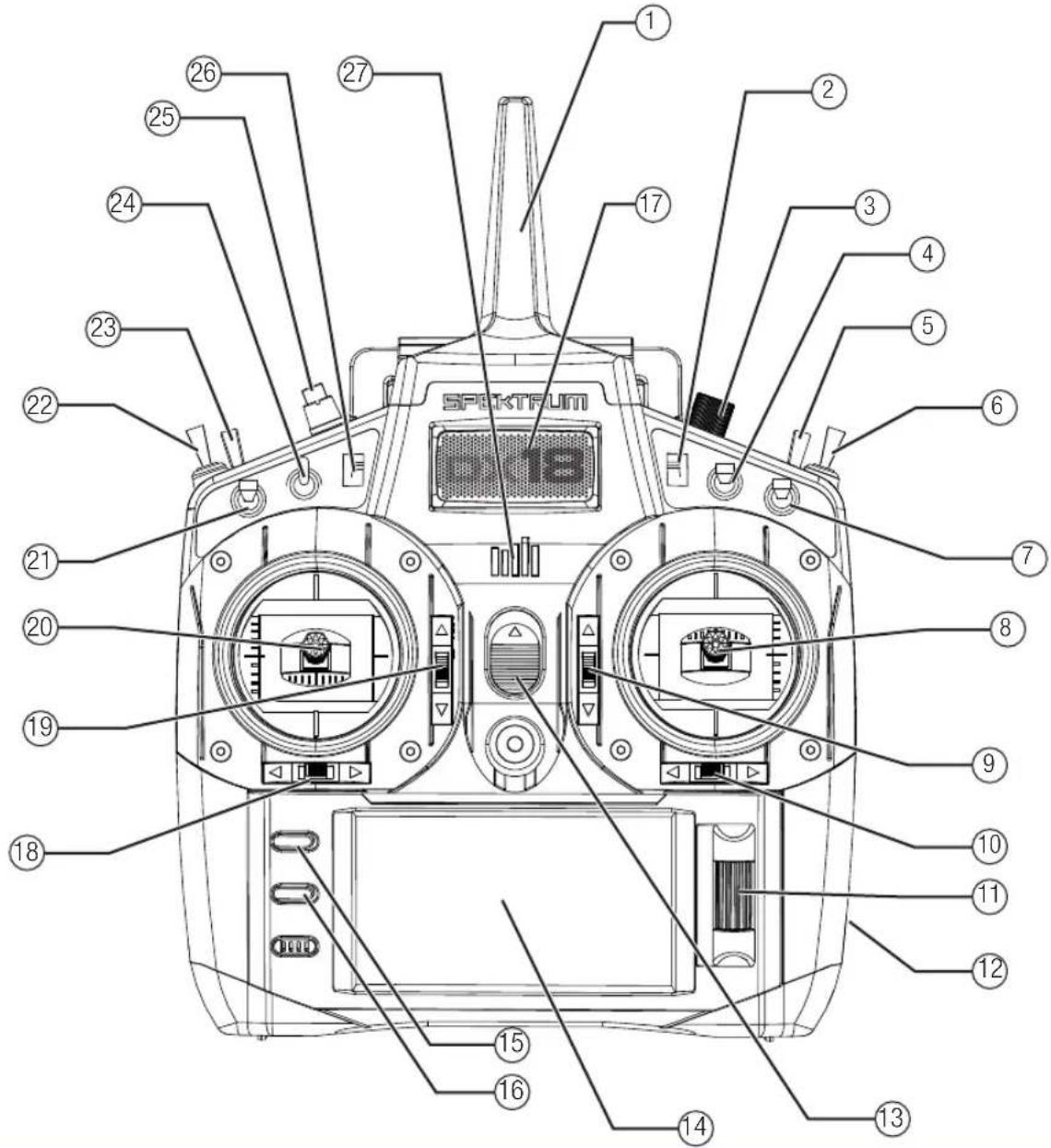Technical diagram of a SPECTRUM device with numbered parts for identification and assembly reference.