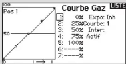 SPEKTRUM DX9 - Courbe des gaz - 1
