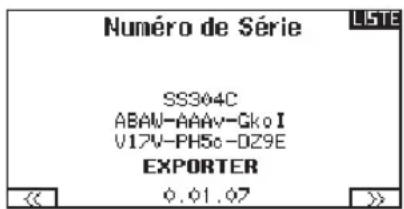Numéro de Série SS304C ABAN-AAAY-GkoI V17V-PH5o-D29E EXPORTER 0.01.07
