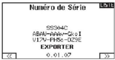 Numéro de Série SS304C ABAV-AAAv-GkoI V17V-PH5c-D29E EXPORTER 0.01.07