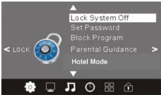 Lock System Off Set Password Block Program Parental Guidance Hotel Mode