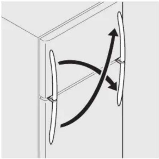 FRIGIDAIRE FFTR2131QS - Pour inverser les poignées de la porte du réfrigérateur/congélateur : - 1