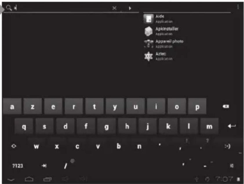 LEXIBOOK Tablet Advance MFC180FR - • Faire apparaître le clavier - 1