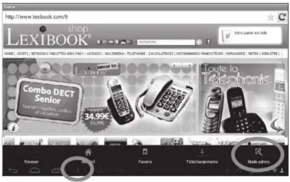 http://www.lexibook.com/fr LEXIBOOK® shop recherche... Home | JOUETS | NETBOOKS-TABLETTES-ROS PADS | LICENCES | MULTIMEDIA | TELEPHONE | CALCULATRICES | DICTIONNAINES-TRADICTEURS | HORLOGINE | METEO | DIOI-ETRE | COMBO DECT Senior 34,99€ 92.7% Toute la Téléphonie Emover Avant Favors Téléchargements Mode admin.