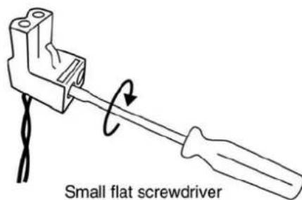 Small flat screwdriver