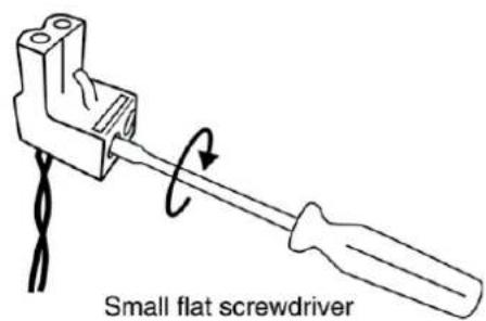 Small flat screwdriver