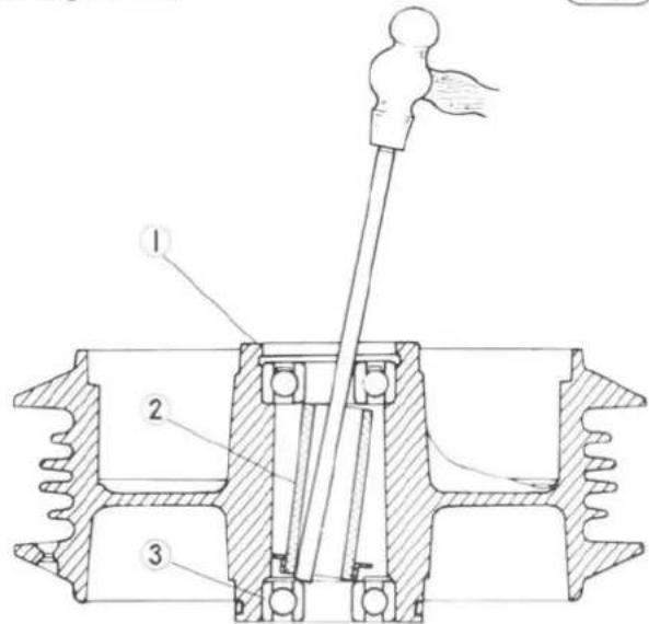 Technical diagram of a mechanical device with labeled components and directional arrows indicating motion or force.