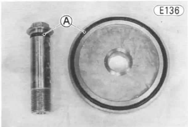 Mechanical component image showing a bolt and a wheel with labeled section A (no text or symbols on main subject)