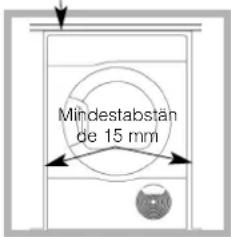 Mindestabstan de 15 mm