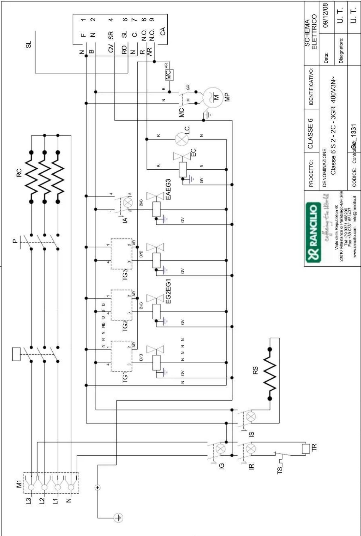 M1 L3 L2 L1 N + - TGT1 3 4 N N N NB B B B AR BG N GV N N N N EG2EG1 3 4 B/B N VG N N N N BG N VG N VG N VG N VG N VG N VG N VG N VG N VG N VG N VG N VG N VG N VG N VG N VG N VG N VG N VG N VG N VG N VG N VG N VG N VG N Viale della Repubblica 40 20010 Villastanza di Parabago-Mi-Italia Tel +39 0331 408200 Fax +39 0331 551437 www.rancilio.com info@rancilio.it TR IR IS RS SL F 1 B N 2 GV SR 4 RO SL 6 N C 7 R N.O. 8 AR N.O. 9 CA R MP AR MC AR NC B NC AC NC D NC E NC F NC G NC H NC I NC J NC K NC L NC M NC N NC O NC P NC Q NC R NC S NC T NC U NC V NC W NC X NC Y NC Z NC AA NC AB NC AC NC AD NC AE NC AF NC AG NC AH NC AI NC AJ NC AK NC AL NC AM NC AV NC AW NC AX NC AXY NC AXZ NC AXZ AX CA