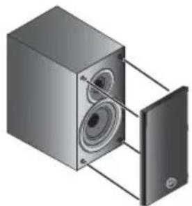 PIONEER X-CM42BT - Détachez la grille d'enceinte. - 1