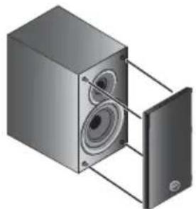 PIONEER X-CM42BT - Retire la rejilla del altavoz. - 1