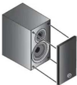 PIONEER X-CM42BT - Démontage et remontage de la grille de protection avant - 1