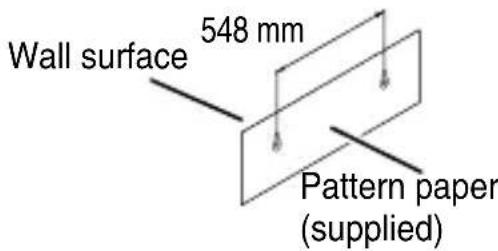 Wall surface 548 mm Pattern paper (supplied)