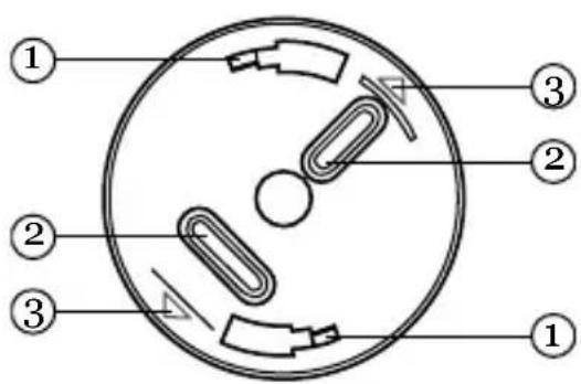Diagram of a circular device with labeled components and directional arrows indicating flow or movement.