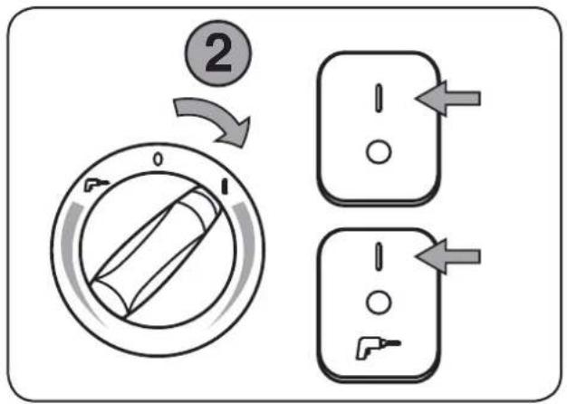 Diagram showing a rotary switch mechanism with labeled components and directional arrows indicating action or movement.