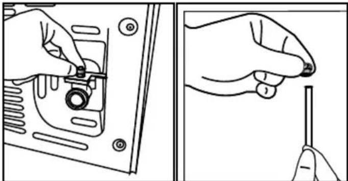 Illustration showing two hand positions: one holding a small component, the other holding a pen (no text or symbols present)