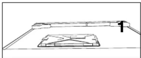 Simple line drawing of a mechanical component with a base and top view, no text or symbols present