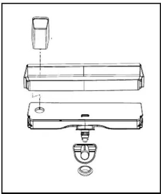 Technical line drawing of a mechanical assembly with exploded view (no text or symbols).