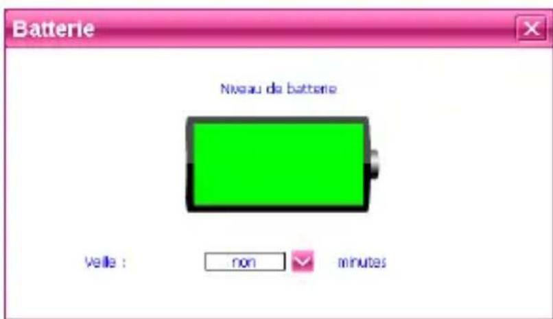Batterie Niveau de batterie Welle : non minutes