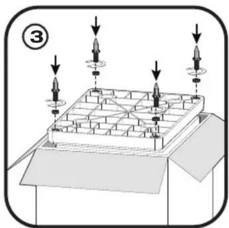 Diagram showing a mechanical assembly with labeled components and directional arrows indicating motion or force.