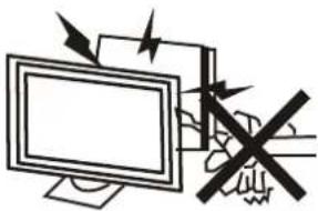Illustration of a computer monitor with arrows indicating motion and a crossed-out hand gesture (no text or symbols)