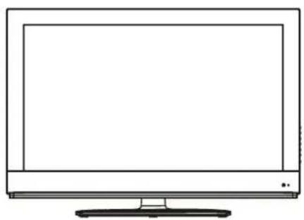 Line drawing of a flat-screen monitor with a stand (no text or symbols)