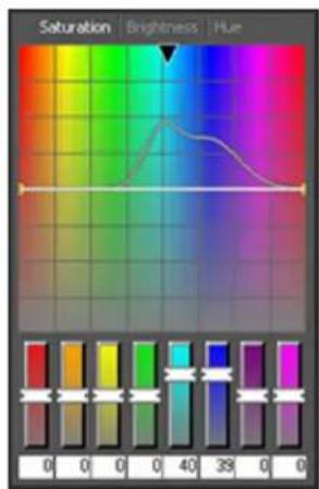 Saturation Brightness Hue 0 0 0 0 40 39 0 0