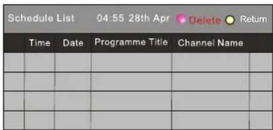Schedule List 04:55 28th Apr Delete Return Time Date Programme Title Channel Name | | | | | | | | | | | | | | | | | | | | | | | | | | | | |