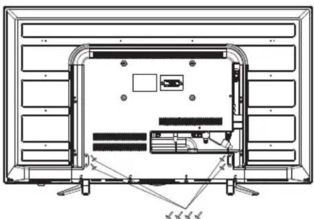 CHANGHONG LED40D2080H - Instructions d'assemblage du socle de base - 3