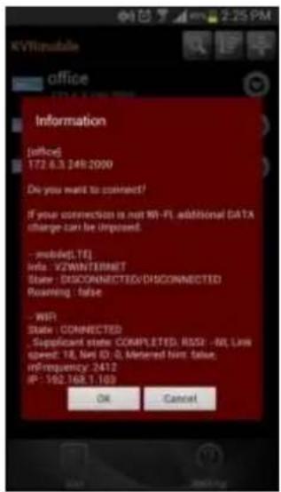 office Information [office] 172.8.3 249:2020 Do you want to connect! If your connection is not NR-FL additional DATA change can be imposed. - mobile[TE] Info : VZWINTERNET State : DISCONNECTED/DISCONNECTED Reamining : false - WPI State : CONNECTED , Significant state: COMPLETED, RSD: -N, Low speed: 18, Net ID: 0, Metered into: False, inFrequency: 2412 IP: 102.168.1.103 OK Cancel