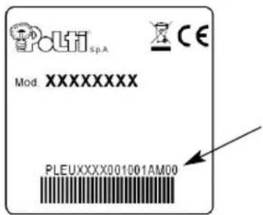 POLITI sp.A Mod. XXXXXXXX PLEUXXXX001001AM00