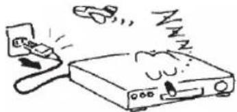 Simple line drawing of a device emitting exhaust smoke from a bottle (no text or symbols)