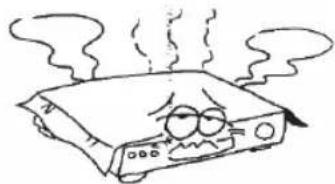 Cartoon illustration of a steaming device with a surprised face and cloud-like smoke (no text or symbols)