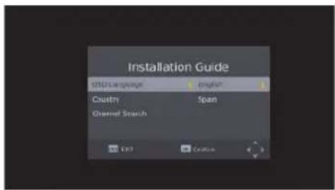 Installation Guide CSD Language English Country Span Channel Search EXIT Custom