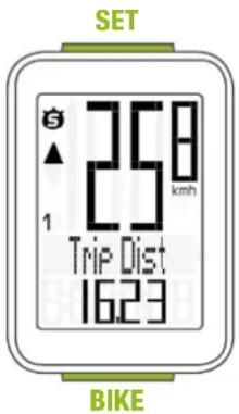 SET 258 kmh 1 Trip Dist 16.23 BIKE