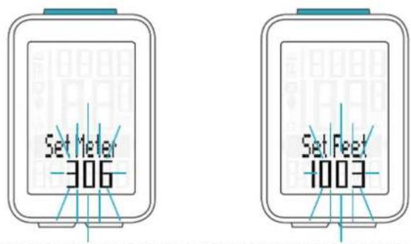 Set Meter 306 Set Feet 1003