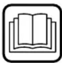 Simple line icon of an open book inside a rounded square frame (no text or symbols)