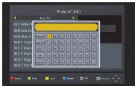 Program Edit ALL TV 017 Retel T 018 Insolira 019 Viva IT 020 7 Digital 021 7 Digital 022 7 Digital 023 7 Digital 024 7 HD O Control OK Cancel Save Stop Last Details FAN Message