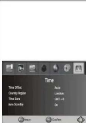 Time Time Offset Auto Country Region London Time Zone GMT +0 Auto Standby On Add Room Confirm