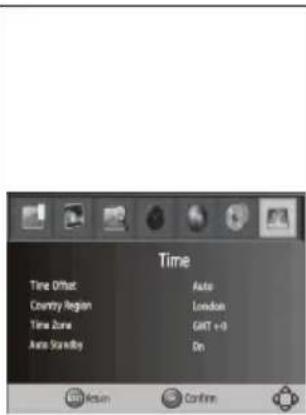 Time Time Offset Auto Country Region London Time Zone GMT +0 Auto Startby Din OK Action Confirm