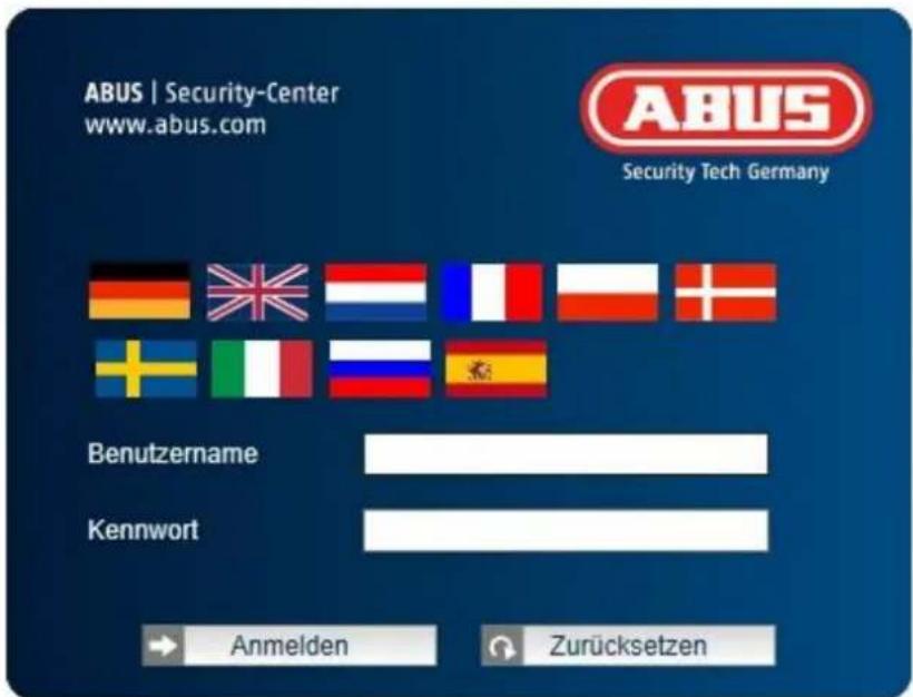 ABUS | Security-Center www.abus.com ABUS Security Tech Germany Germany UK Netherlands France Poland Denmark Sweden Italy Russia Spain Benutzername Kennwort Anmelden Zurücksetzen